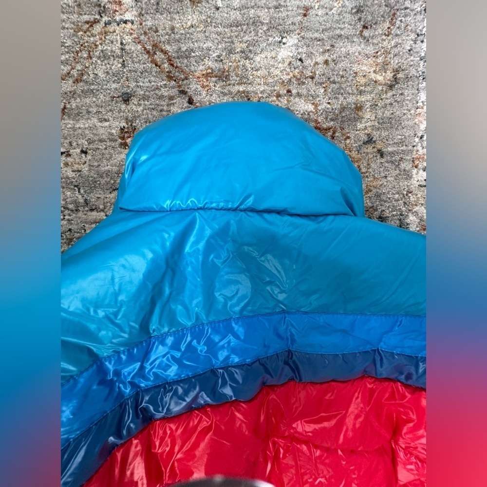Aviator Nation Color Block Luxe Après Puffer Jacket Glossy Cherry XS Rare - Picture 13 of 16